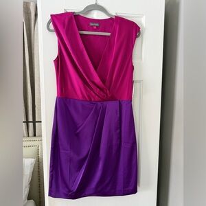 Vince Camuto Fuchsia and Violet Midi Dress